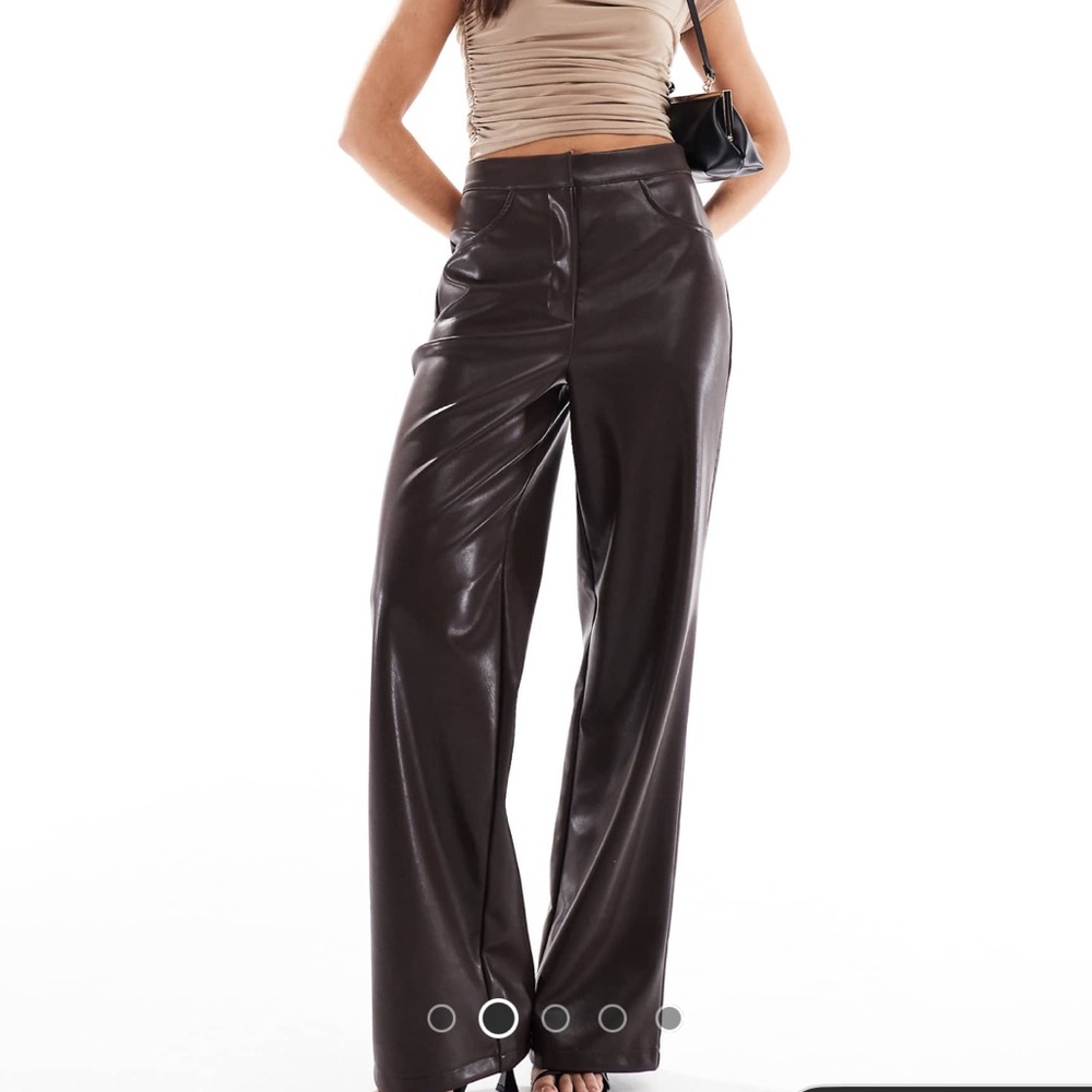 ASOS Dark Brown Wide-Leg Pants